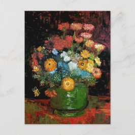 Vincent Van Gogh - Vas med Zinnia Konstverk Vykort