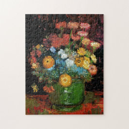 Vincent Van Gogh - Vas med Zinnias Fine Art Pussel