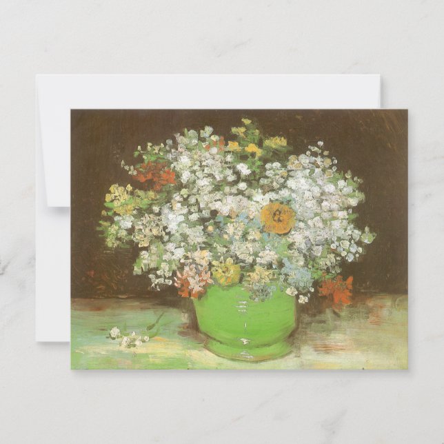 Vincent van Gogh - Vas med zinnias och blommor (Framsida)
