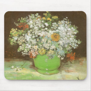 Vincent van Gogh - Vas med Zinnias och Flowers Musmatta