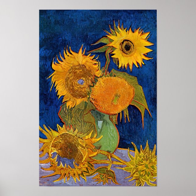 Vincent van Gogh - Vase with Five Sunflowers Poster (Framsidan)