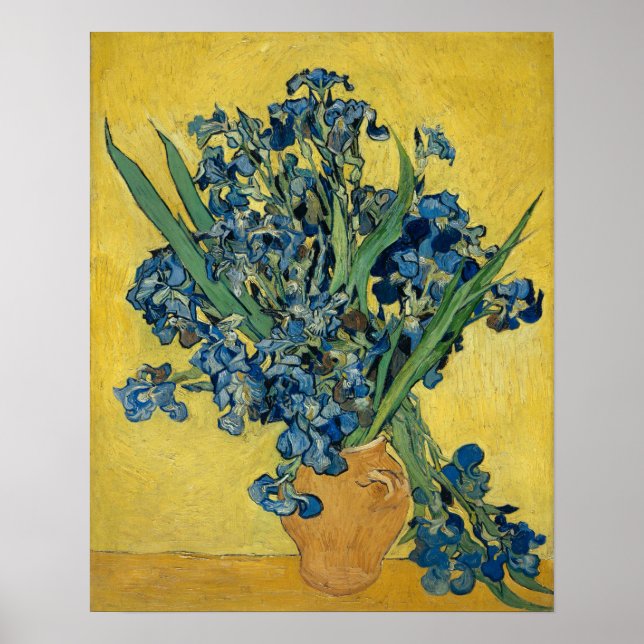 Vincent van Gogh Vase with Irises Floral GalleryHD Poster (Framsidan)