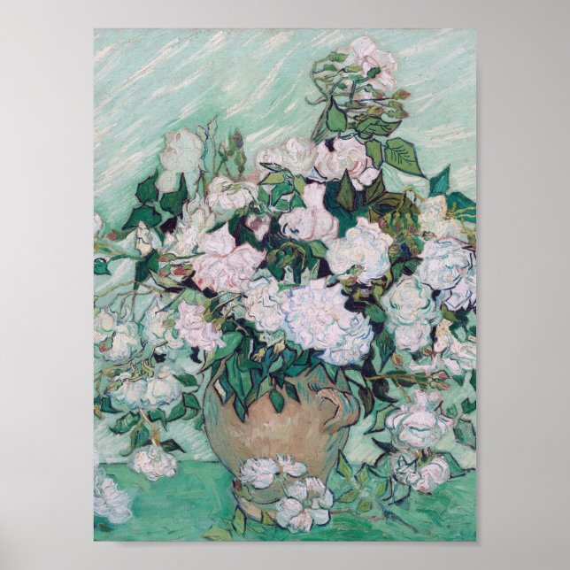 Vincent Van Gogh - Vase with Roses, 1890 Poster (Framsidan)