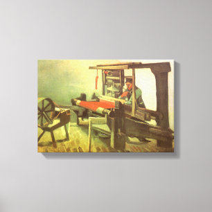 Vincent van Gogh Väverska vänd mot vänster Spinnro Canvastryck