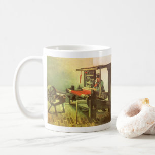 Vincent van Gogh Väverska vänd mot vänster Spinnro Kaffemugg