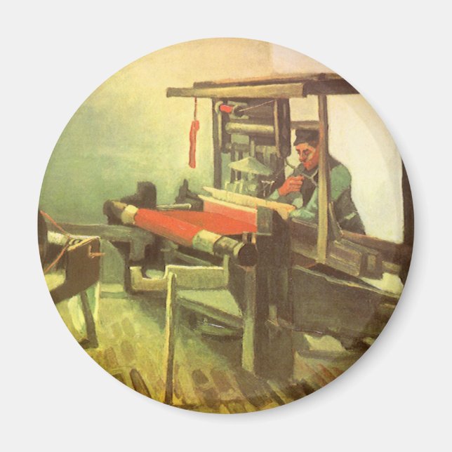 Vincent van Gogh Väverska vänd mot vänster Spinnro Magnet (Framsidan)