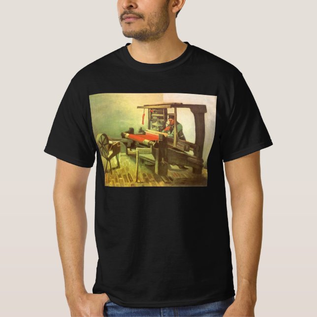 Vincent van Gogh Väverska vänd mot vänster Spinnro T Shirt (Framsida)