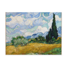 Vincent Van Gogh vetefält med Cypresseskonst