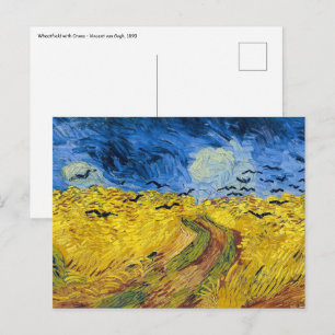 Vincent van Gogh - Vetefält med kråkor Vykort