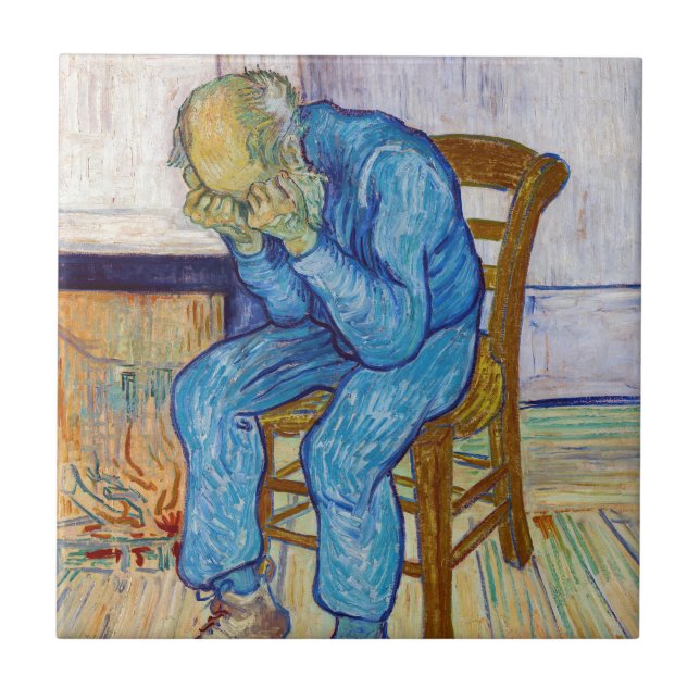 Vincent van Gogh - Vid evighetens port Kakelplatta (Framsidan)