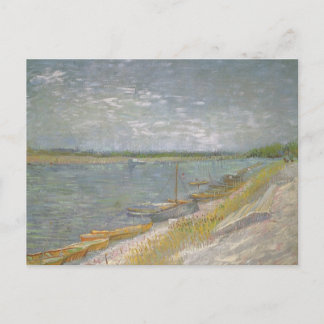 Vincent van Gogh - View of a River Boats Vykort