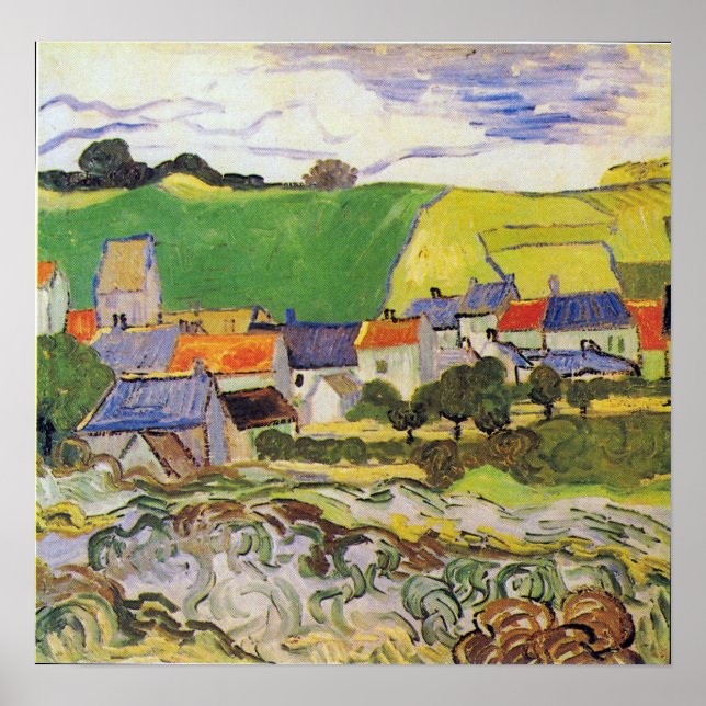 Vincent van Gogh View of Auvers Poster (Framsidan)