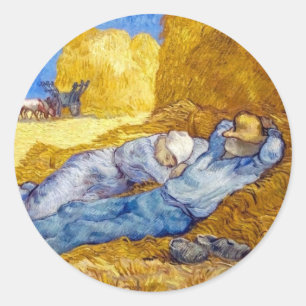 Vincent Van Gogh - Vila vid middagstid efter arbet Runt Klistermärke