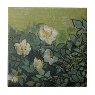 Vincent van Gogh - Vilda rosor Kakelplatta