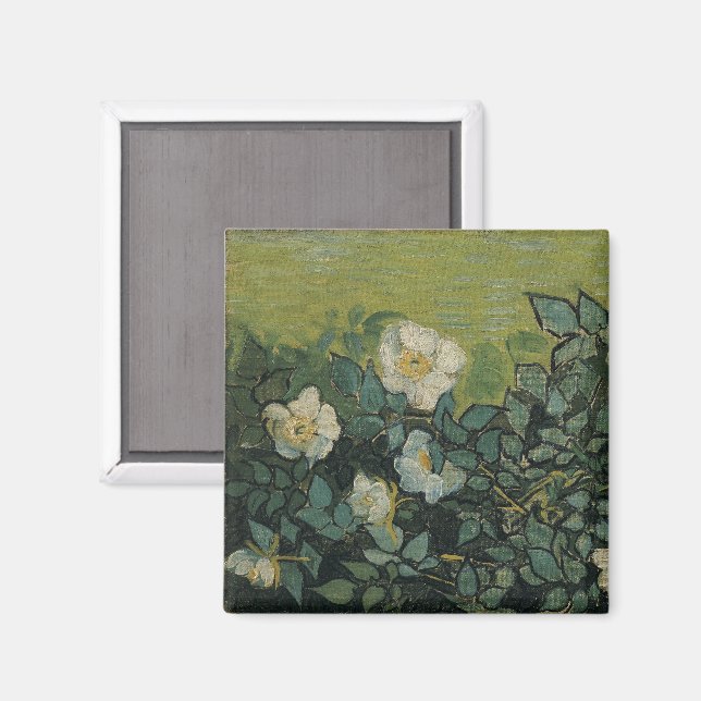 Vincent van Gogh - Vilda rosor Magnet (Front/Back)