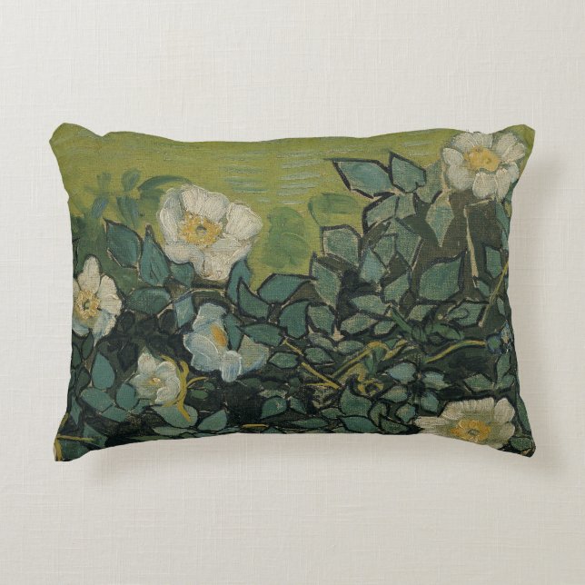 Vincent van Gogh - Vilda rosor Prydnadskudde (Framsidan)