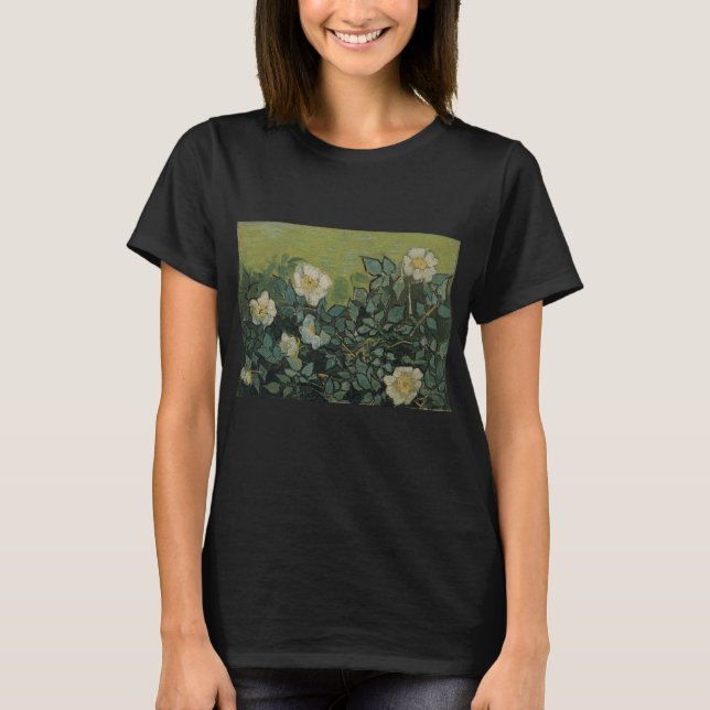 Vincent van Gogh - Vilda rosor T Shirt (Framsida)