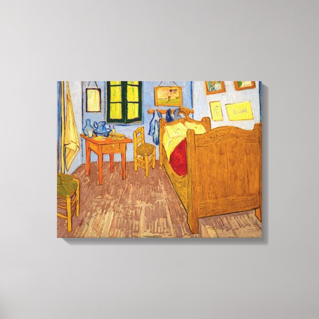 Vincent van Gogh - Vincent Bedroom i Arles Canvastryck (Framsida)