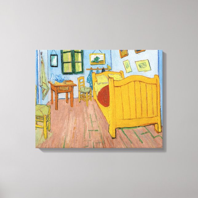 Vincent Van Gogh - Vincent Bedroom i Arles Canvastryck (Framsida)