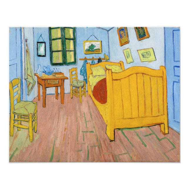 Vincent Van Gogh - Vincent Bedroom i Arles Fototryck (Framsidan)