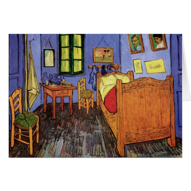 Vincent van Gogh - Vincent Bedroom i Arles Hälsningskort (Framsidan Horizontal)
