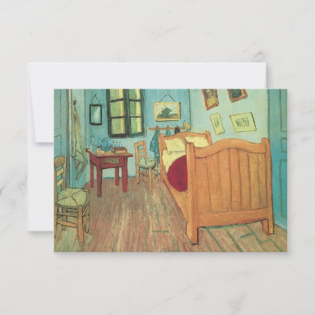 Vincent van Gogh - Vincent Bedroom i Arles Inbjudningar (Framsida)