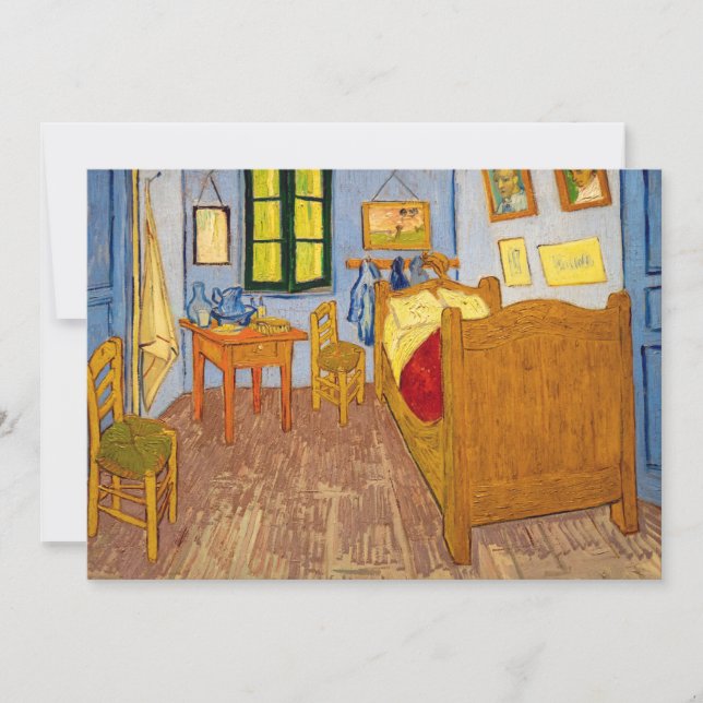 Vincent van Gogh - Vincent Bedroom i Arles Inbjudningar (Framsida)