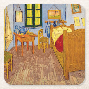 Vincent van Gogh - Vincent Bedroom i Arles Underlägg Papper Kvadrat