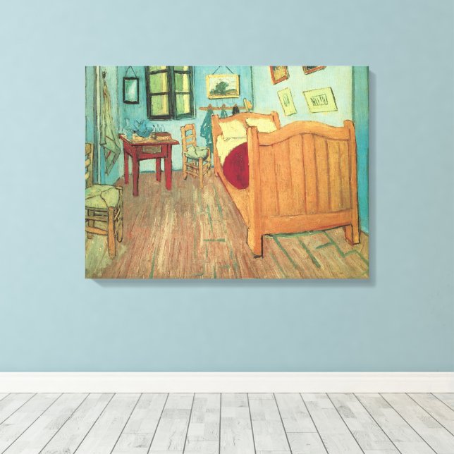 Vincent van Gogh - Vincents sovrum i Arles Canvastryck (Insitu (trägolv))