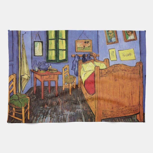 Vincent van Gogh - Vincents sovrum i Arles Kökshandduk (Horisontell)