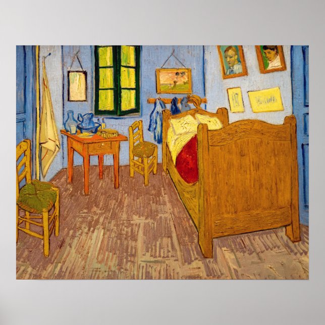 Vincent van Gogh - Vincents sovrum i Arles Poster (Framsidan)