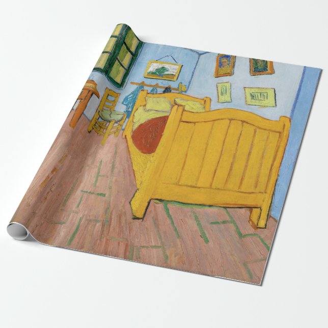 Vincent Van Gogh - Vincents sovrum i Arles Presentpapper (Utrullad)