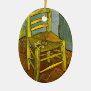 Vincent van Gogh - Vincents stol med hans pipa Julgransprydnad Keramik