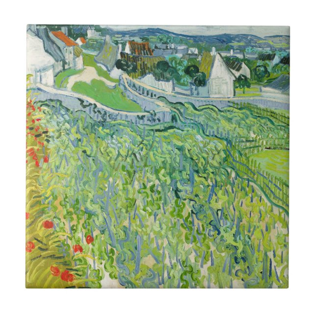 Vincent van Gogh - Vineyards i Auvers Kakelplatta (Framsidan)