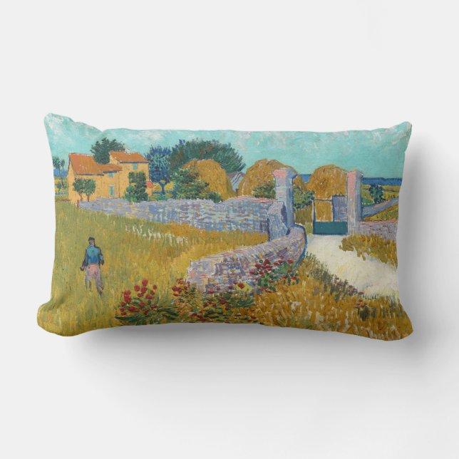Vincent Van Gogh Vintage Farmhouse i Provence Lumbarkudde (Framsida)