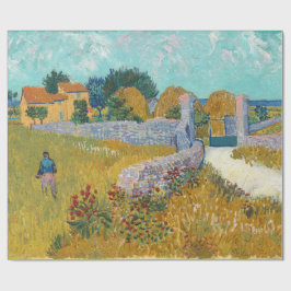 Vincent Van Gogh Vintage Farmhouse i Provence Wra Presentpapper