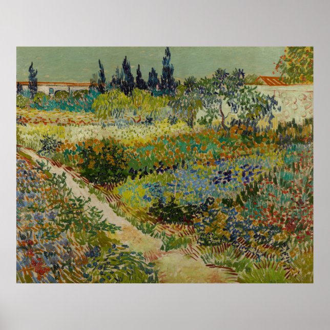 Vincent Van Gogh Vintage Garden at Arles Poster (Framsidan)