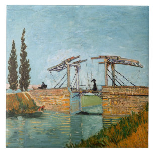 Vincent Van Gogh Vintage Langlois Bridge i Arles Kakelplatta