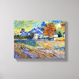 Vincent Van Gogh - Vy över asyl och kapell Canvastryck