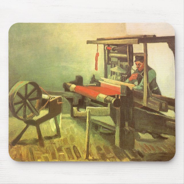 Vincent van Gogh Weaver Facing Lämnat Spinning Whe Musmatta (Framsidan)