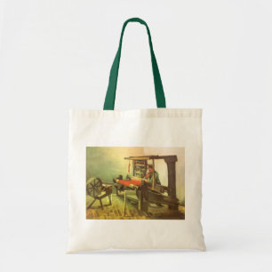 Vincent van Gogh Weaver Facing Lämnat Spinning Whe Tygkasse