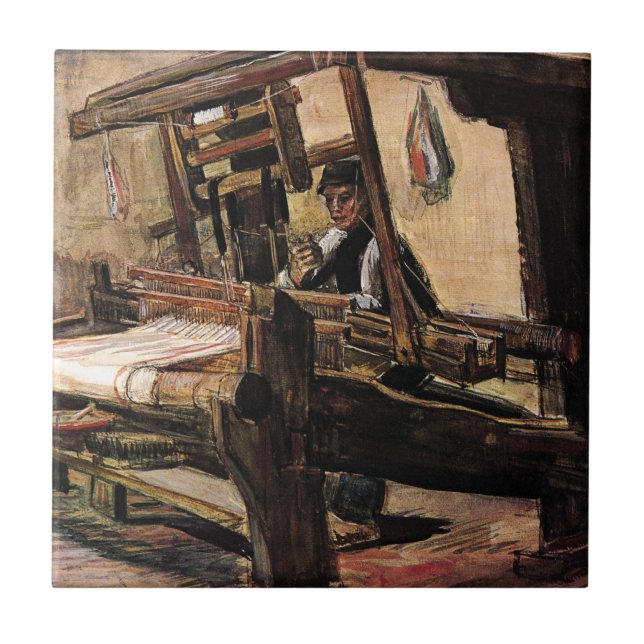 Vincent Van Gogh - Weaver - Fine Art Kakelplatta (Framsidan)