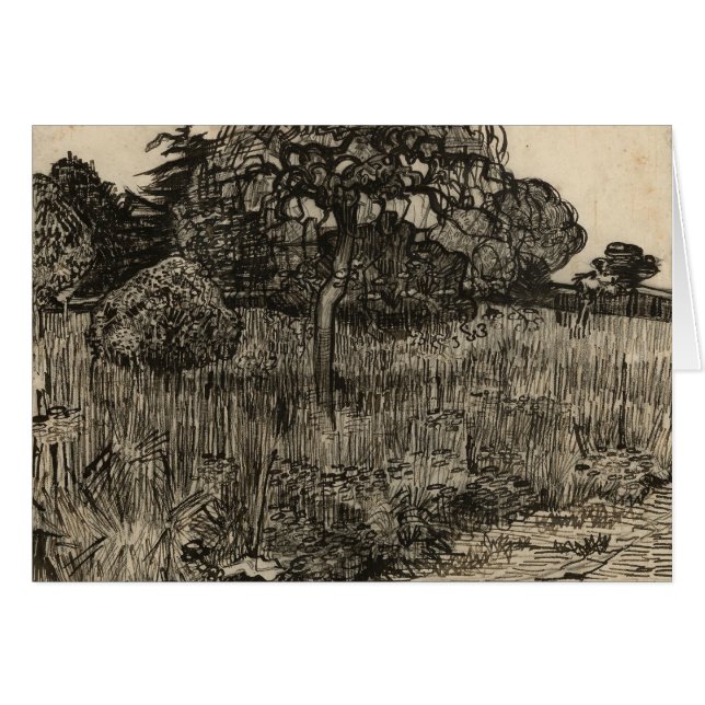 Vincent van Gogh - Weeping Träd Hälsningskort (Framsidan Horizontal)