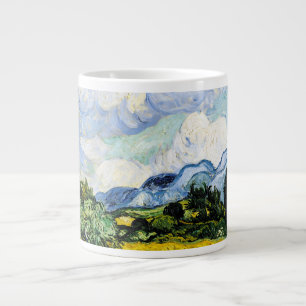 Vincent Van Gogh Wheat Fält med Cypresses (1889) Jumbo Mugg