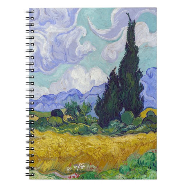Vincent Van Gogh - Wheat Fält med Cypresses Anteckningsbok (Framsidan)