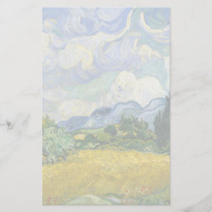 Vincent Van Gogh Wheat Fält med Cypresses Brevpapper