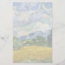 Vincent Van Gogh Wheat Fält med Cypresses Brevpapper