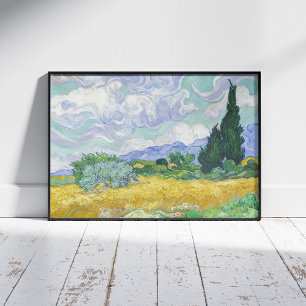 Vincent Van Gogh, Wheat Fält med Cypresses Fototryck