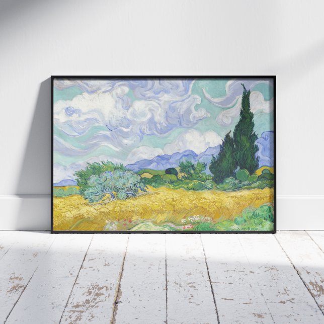 Vincent Van Gogh, Wheat Fält med Cypresses Fototryck (Skapare uppladdad)