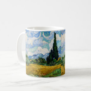 Vincent Van Gogh - Wheat Fält med Cypresses Kaffemugg